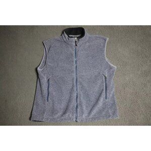 Marmot Vest Basic Jacket Mens L Gray Fleece Outdoor Full Zip Logo Embroidered